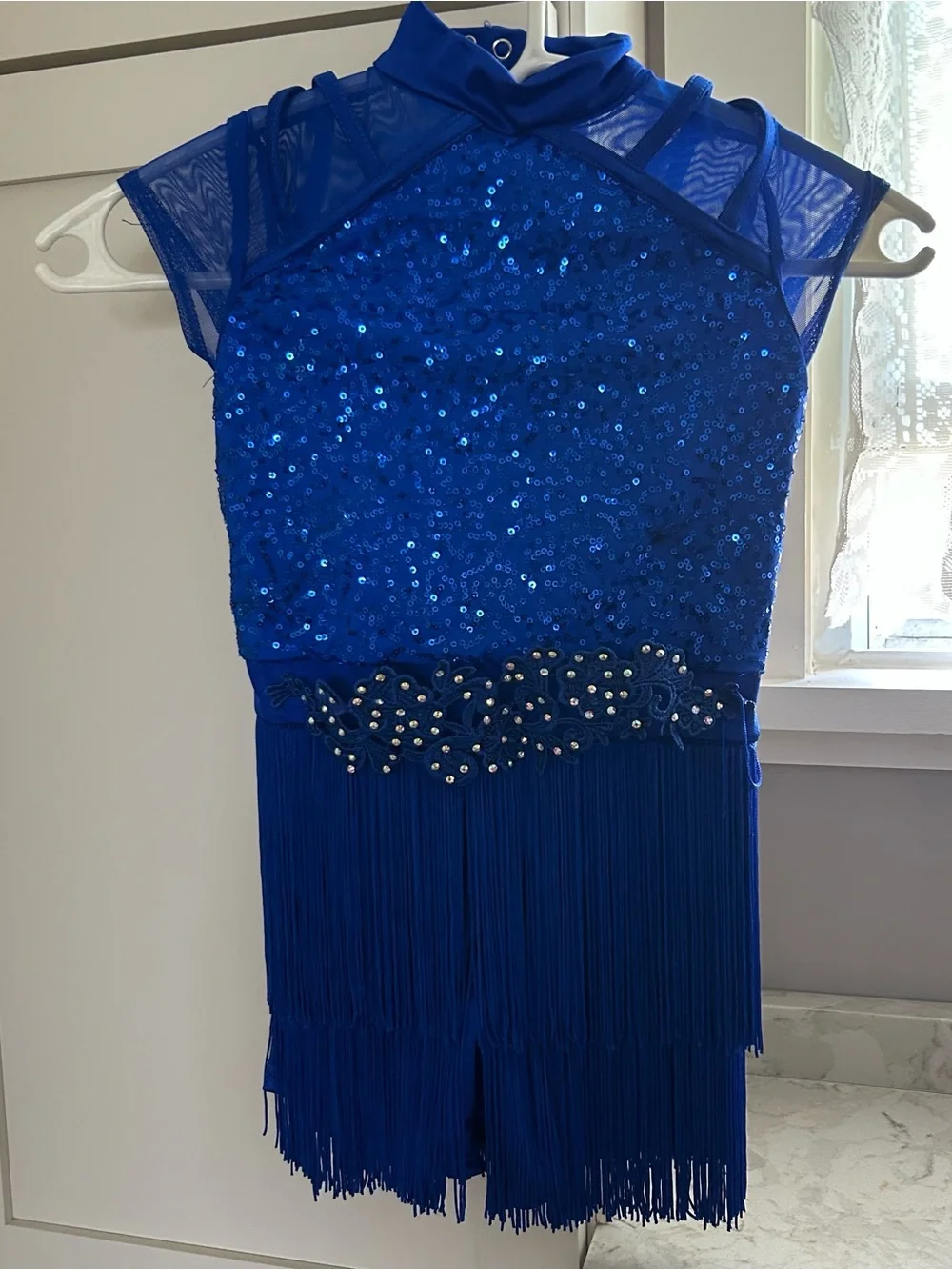 Weissman Mock neck dress of sequin spandex in size IC (Intermediate Child)